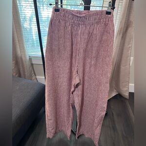 Old Navy Red Striped Wide Leg Pants